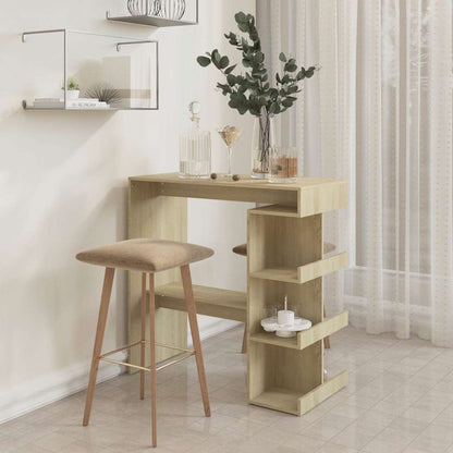 Bar Table with Storage Rack 100x50x101.5 cm Sonoma oak