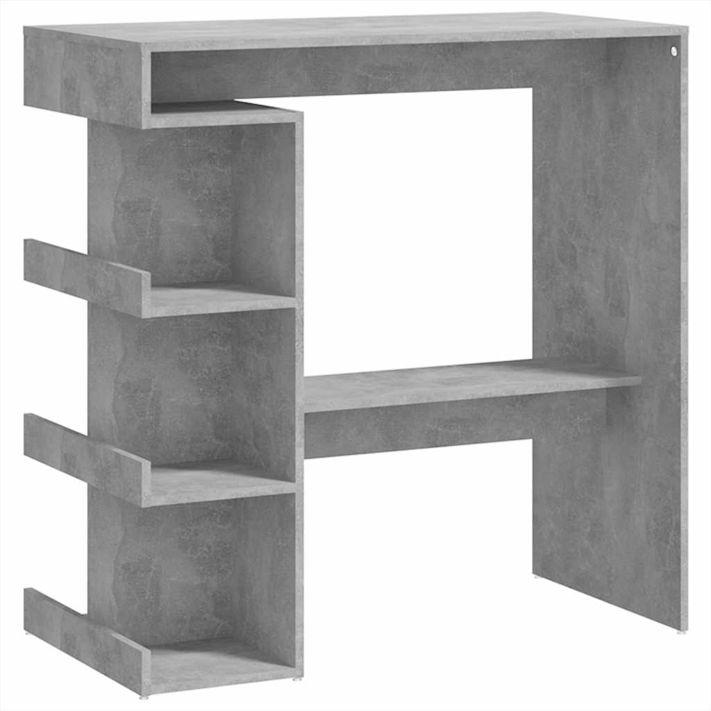 Bar Table with Storage Rack 100x50x101.5 cm Concrete grey