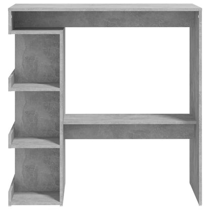 vidaXL Bar Table with Storage Rack Concrete Grey 100x50x101.5cm 4