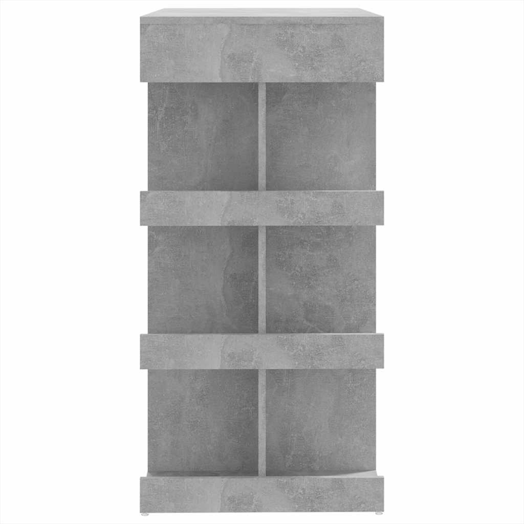 vidaXL Bar Table with Storage Rack Concrete Grey 100x50x101.5cm 5