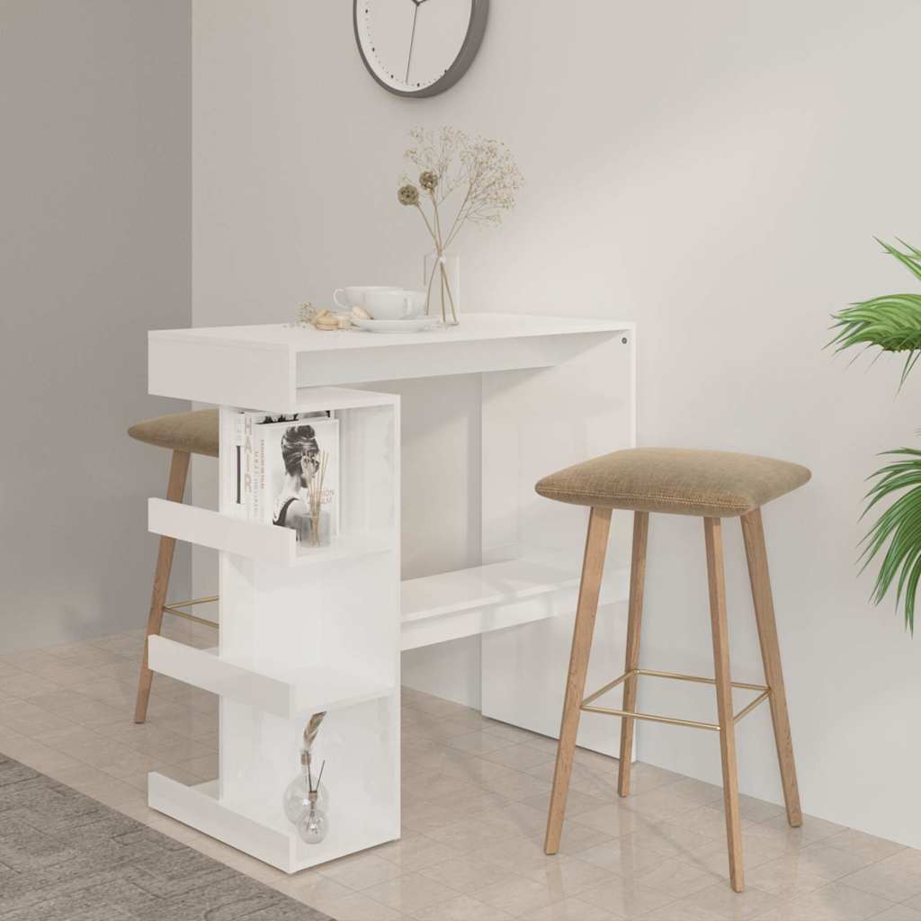 vidaXL Bar Table with Storage Rack 100x50x101.5 cm