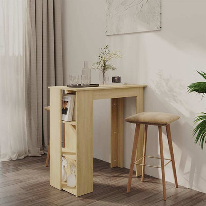 vidaXL Bar Table with Shelf 102x50x103.5 cm Engineered Wood