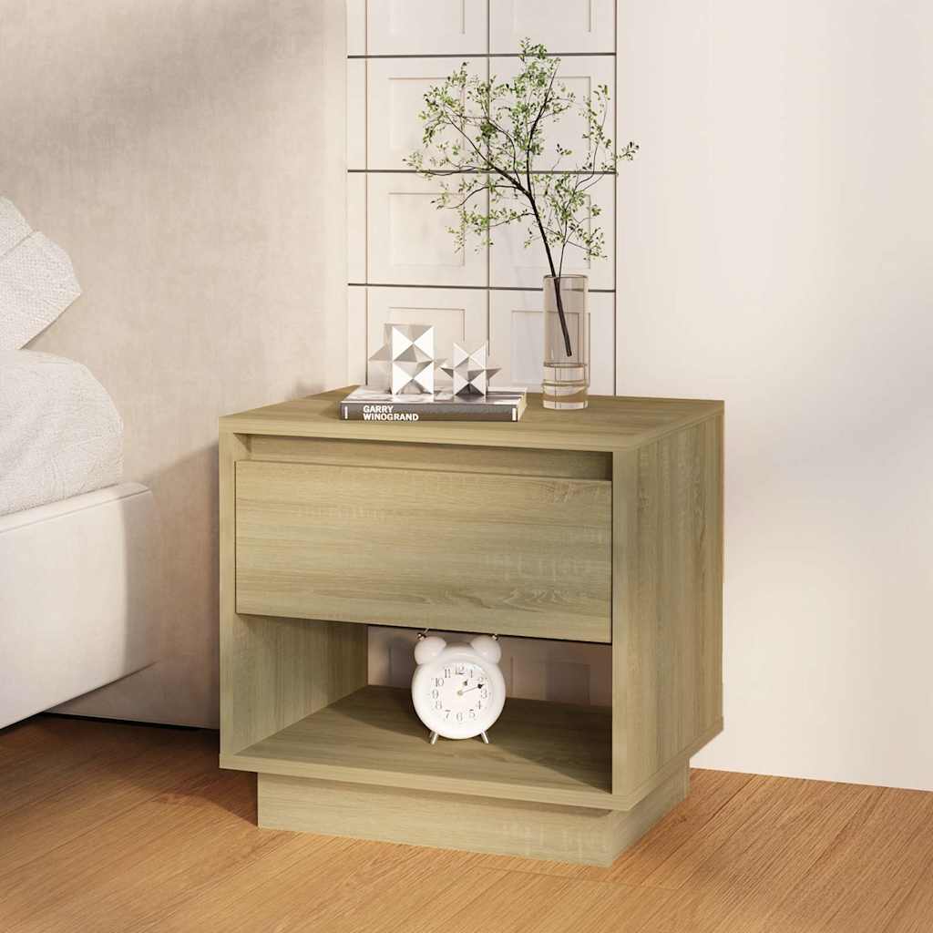 vidaXL Bedside Cabinet | Set of 2 | Sonoma Oak | Engineered Wood | Standard 3