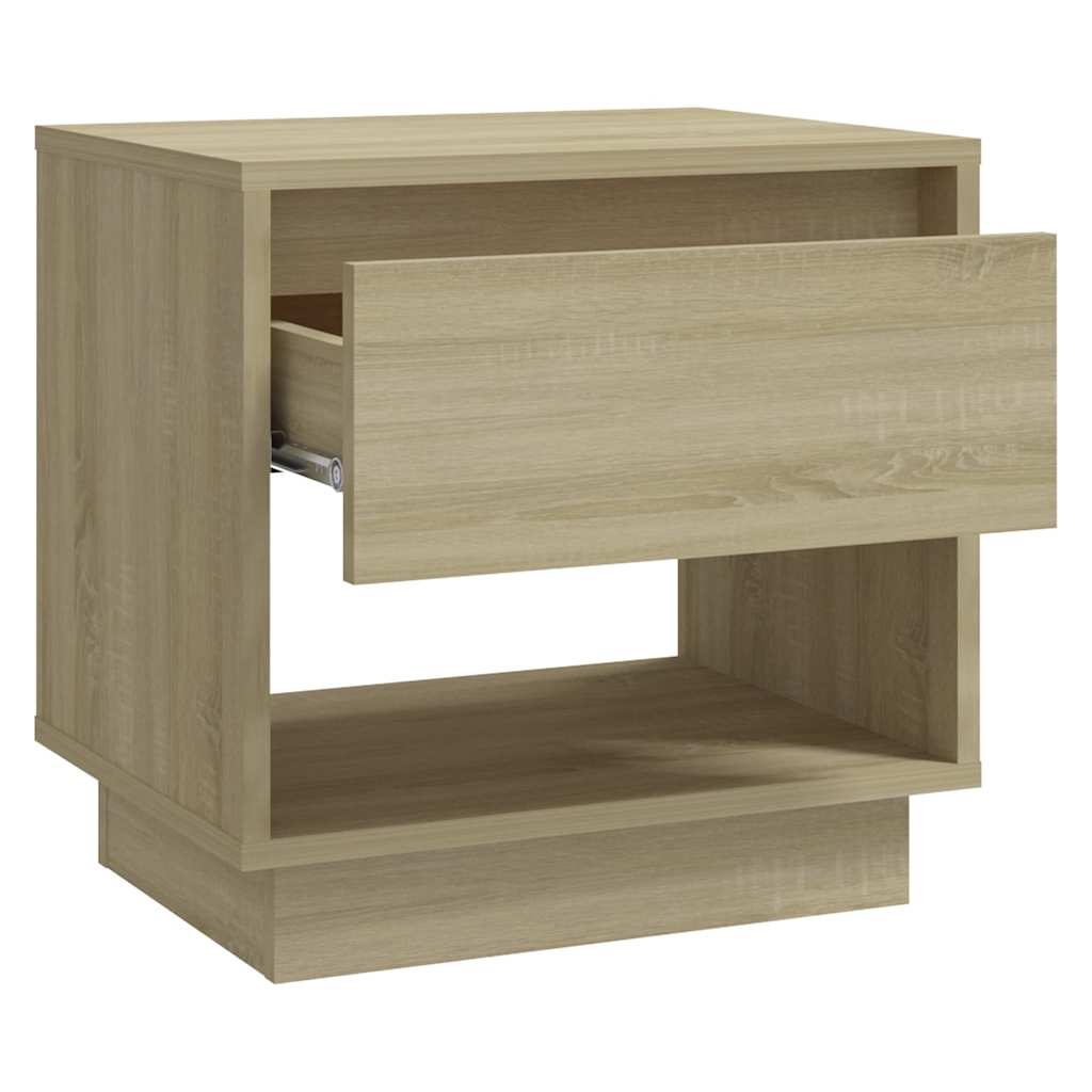 vidaXL Bedside Cabinet | Set of 2 | Sonoma Oak | Engineered Wood | Standard 6