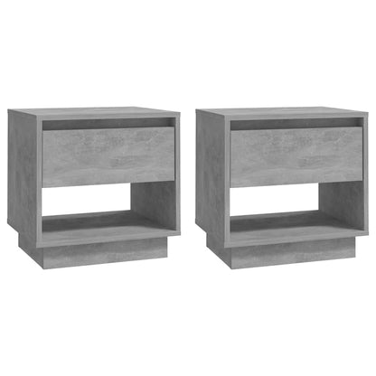 vidaXL Bedside Cabinet | Set of 2 | Concrete Grey | Engineered Wood 2