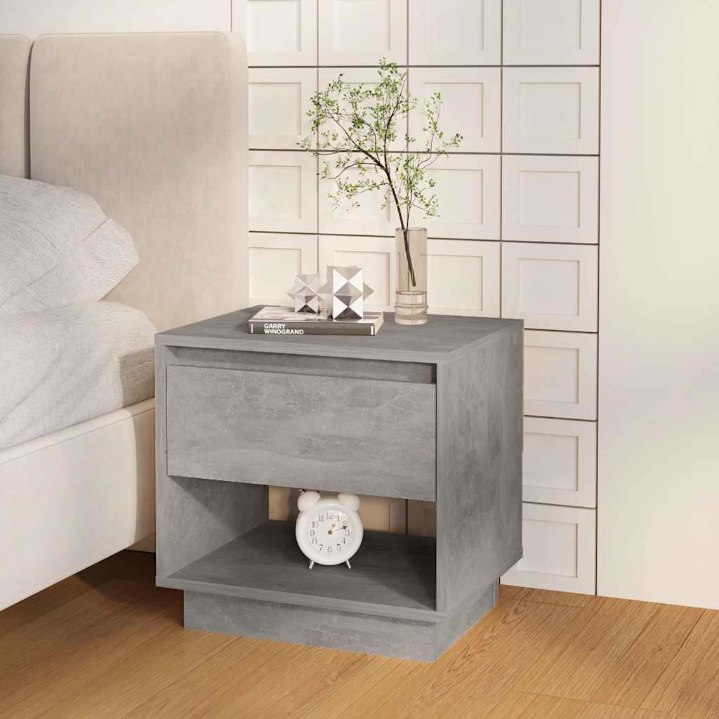 vidaXL Bedside Cabinet | Set of 2 | Concrete Grey | Engineered Wood 3