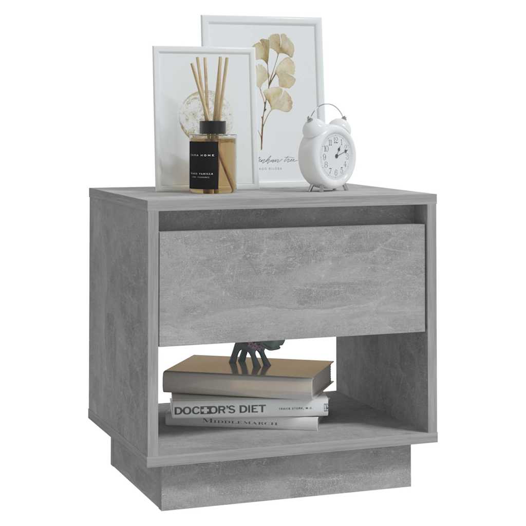 vidaXL Bedside Cabinet | Set of 2 | Concrete Grey | Engineered Wood 4