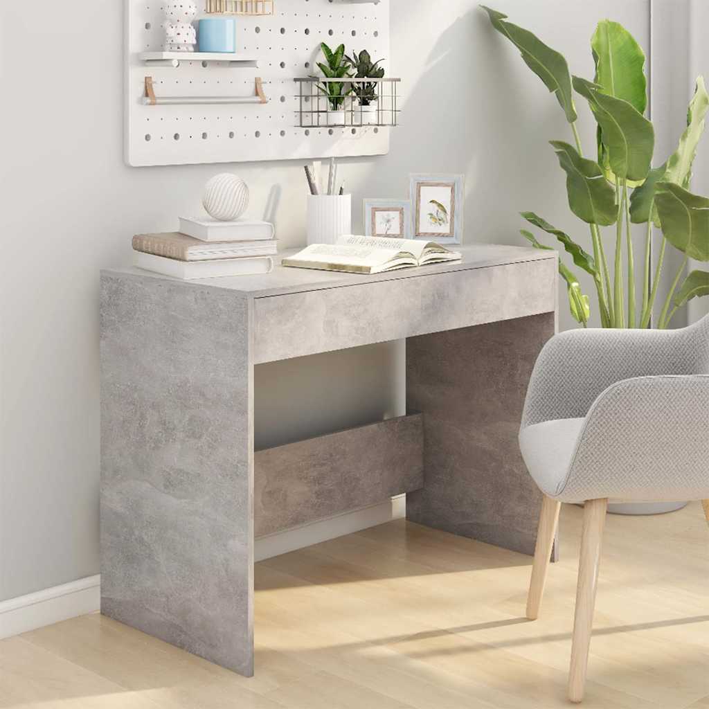 vidaXL Desk | Concrete grey | Engineered wood | Standard | Storage | Desk 3