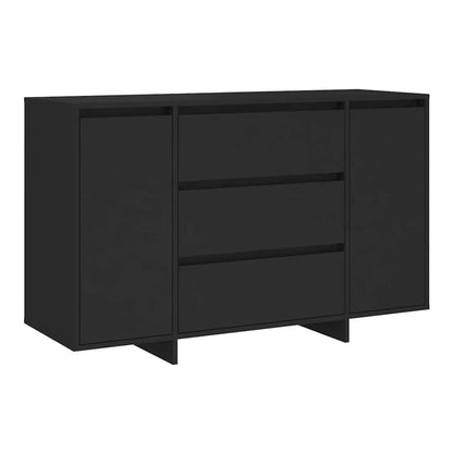 Sideboard with 3 Drawers 120x41x75 cm Engineered Wood Black