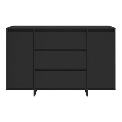 Sideboard with 3 Drawers 120x41x75 cm Engineered Wood Black