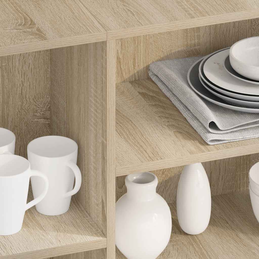 vidaXL Sideboard | Sonoma oak | Engineered wood | 120 x 30 x 75 cm | Sideboard 3