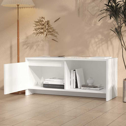 vidaXL TV Cabinet White 90x35x40 cm Engineered Wood 3
