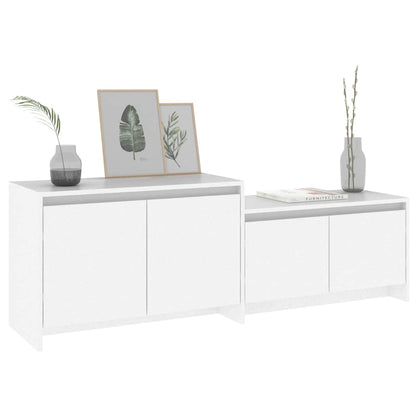 vidaXL TV Cabinet | White | Engineered wood | 146.5 x 35 x 50 cm | TV Cabinet 4