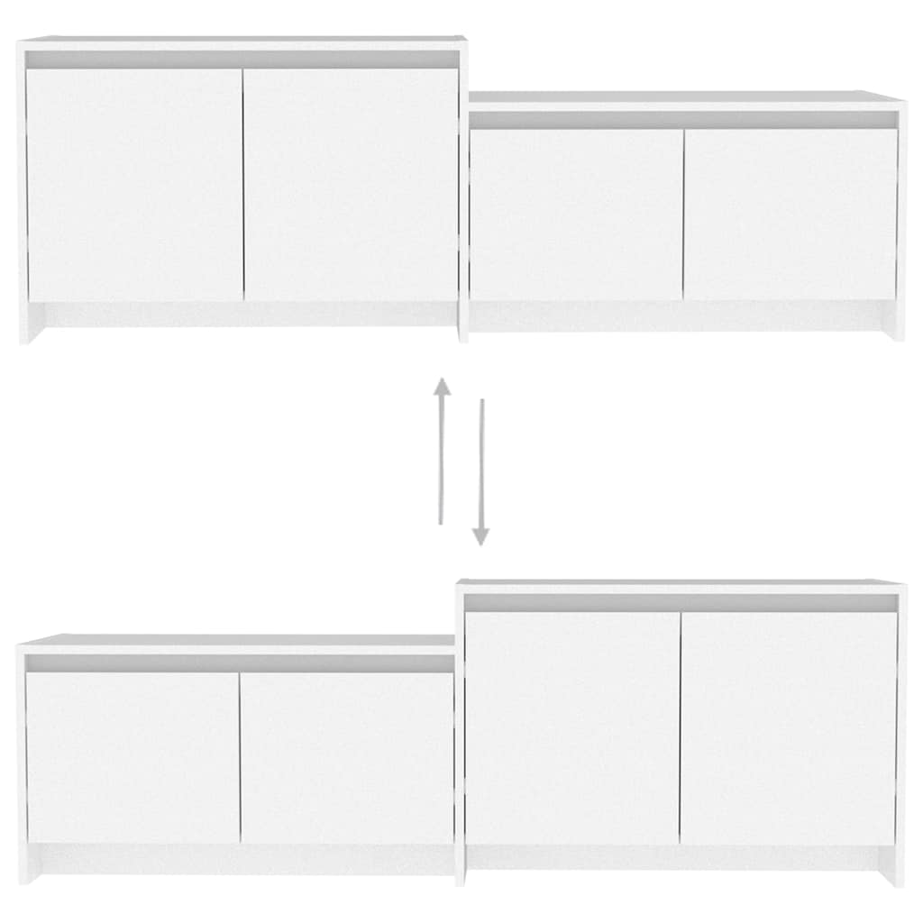 vidaXL TV Cabinet | White | Engineered wood | 146.5 x 35 x 50 cm | TV Cabinet 5