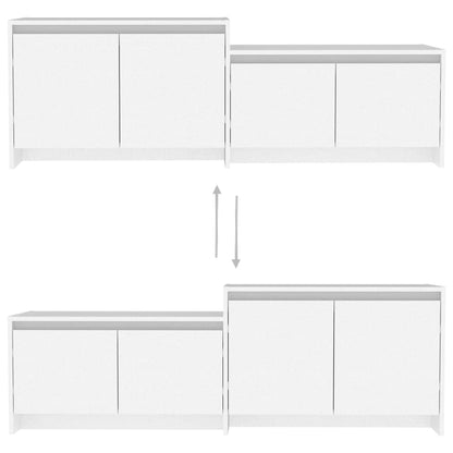 vidaXL TV Cabinet | White | Engineered wood | 146.5 x 35 x 50 cm | TV Cabinet 5