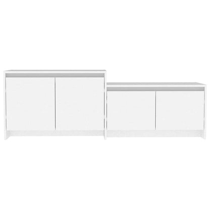 vidaXL TV Cabinet | White | Engineered wood | 146.5 x 35 x 50 cm | TV Cabinet 6