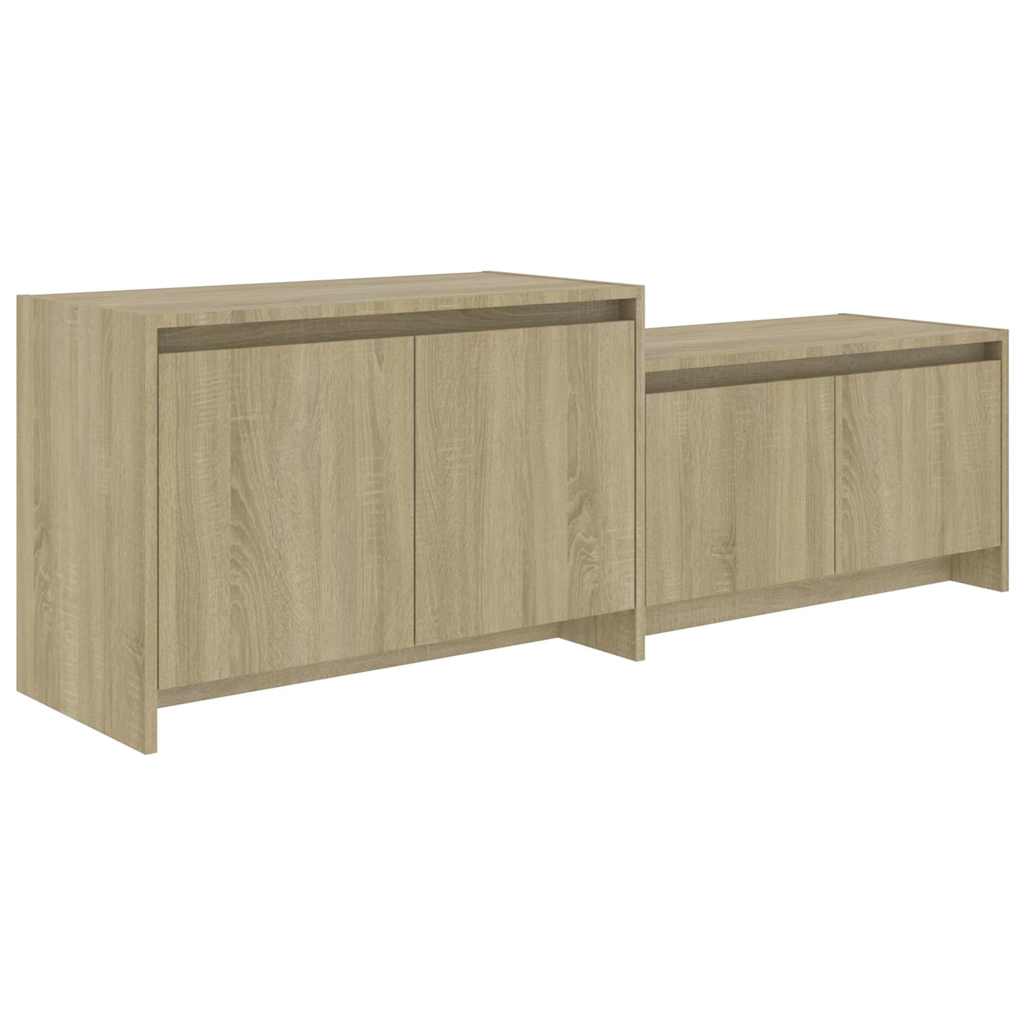 vidaXL TV Cabinet Sonoma Oak 146.5x35x50 cm Engineered Wood 2