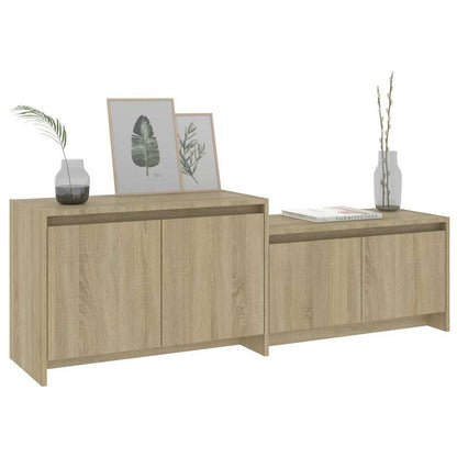 vidaXL TV Cabinet Sonoma Oak 146.5x35x50 cm Engineered Wood 4