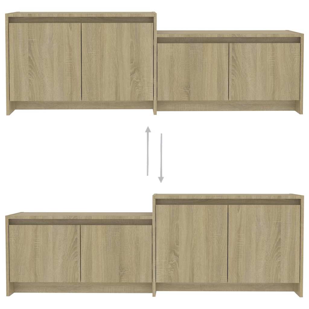 vidaXL TV Cabinet Sonoma Oak 146.5x35x50 cm Engineered Wood 5