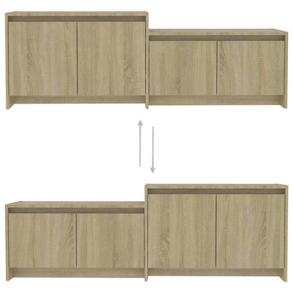 vidaXL TV Cabinet Sonoma Oak 146.5x35x50 cm Engineered Wood 5