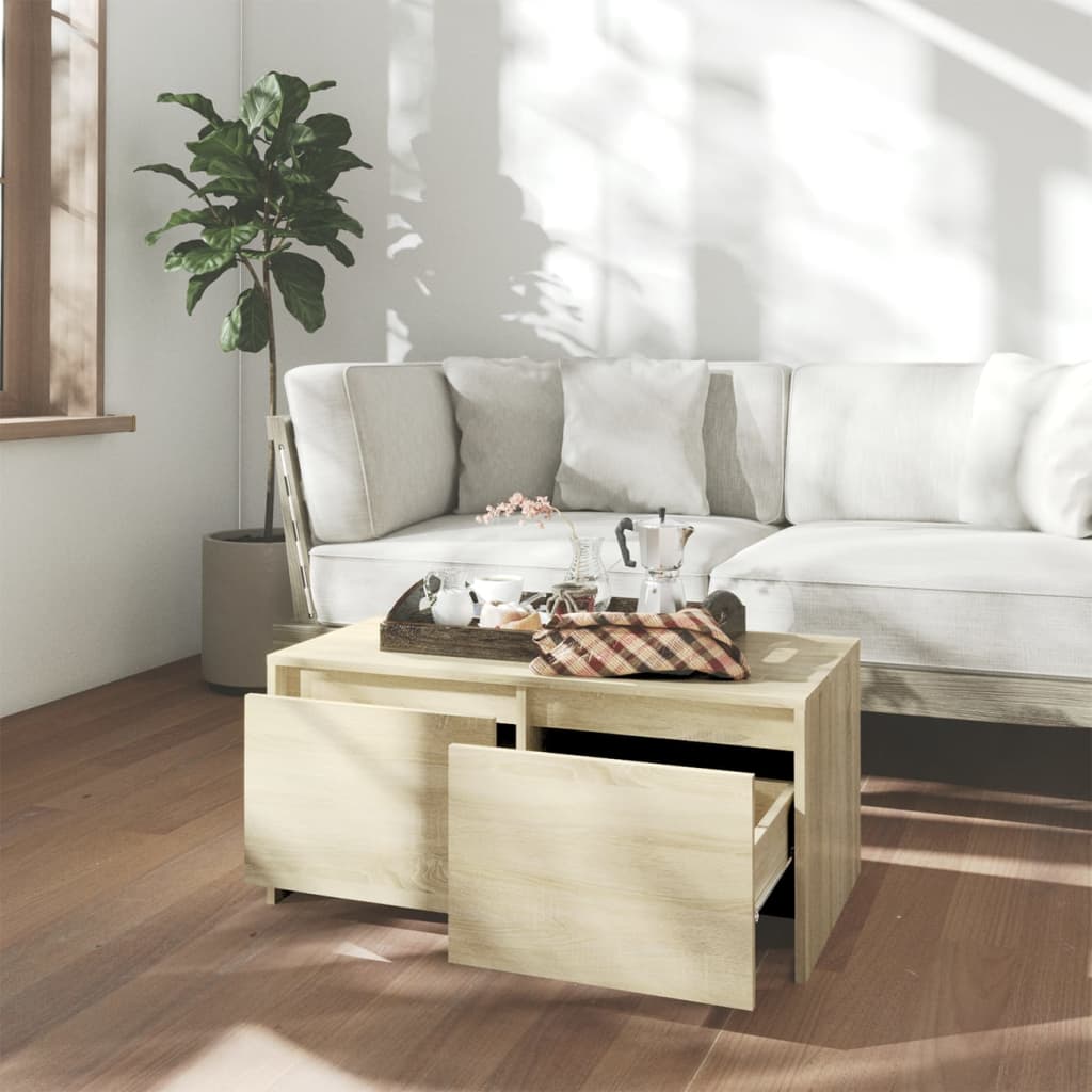 vidaXL Coffee Table | Sonoma oak | Engineered wood | Medium | Coffee Table 3