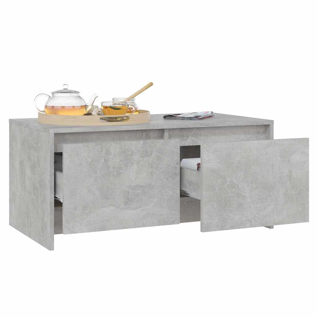 vidaXL Coffee Table | Concrete grey | Engineered wood | 90 x 50 x 41.5 cm 4