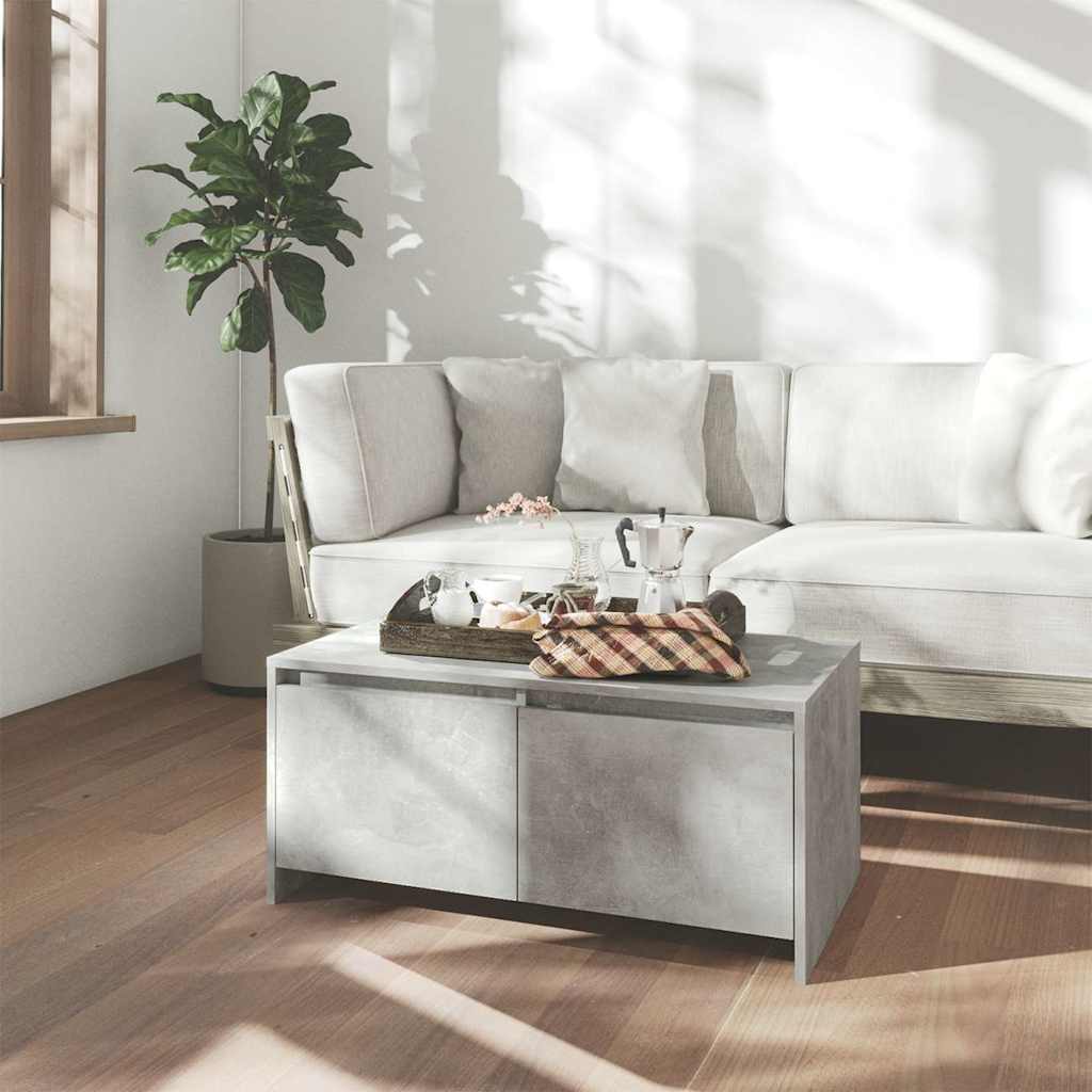 vidaXL Coffee Table | Concrete grey | Engineered wood | 90 x 50 x 41.5 cm 1