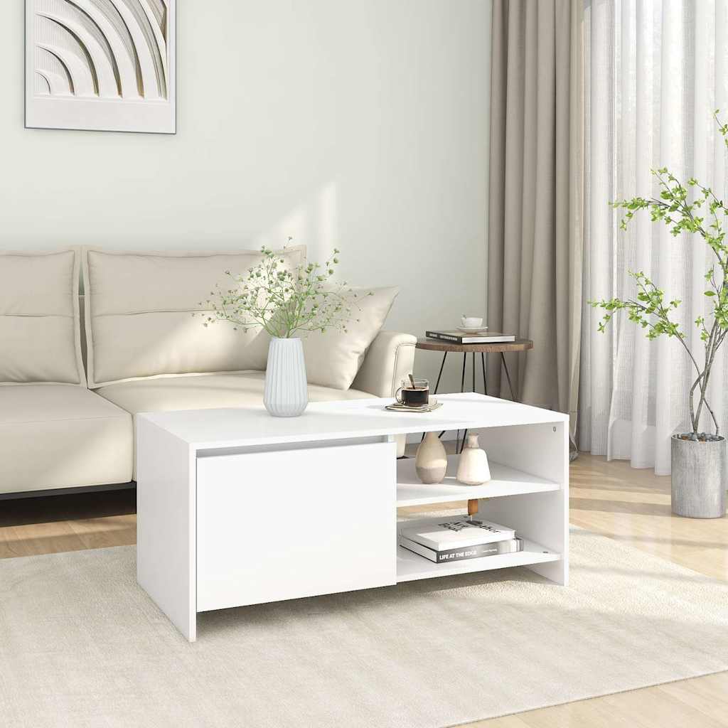 vidaXL Coffee Table | White | Engineered wood | Medium | Coffee Table 1