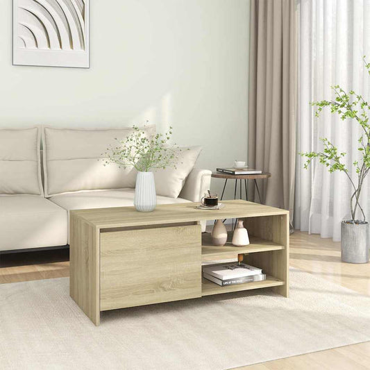 vidaXL Coffee Table Sonoma Oak 102x50x45 cm Engineered Wood 1