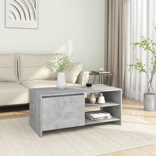 vidaXL Coffee Table Concrete Grey 102x50x45 cm Engineered Wood 1