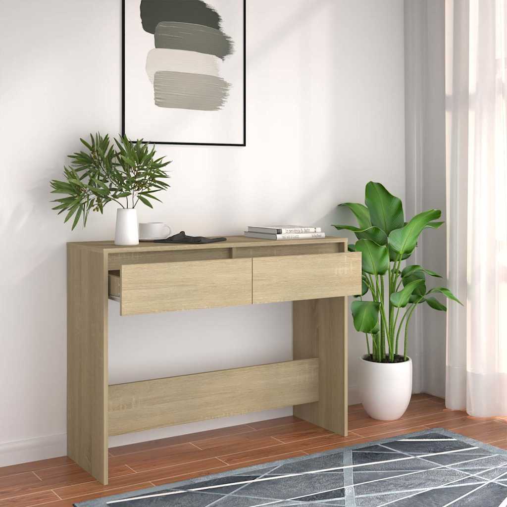 vidaXL Console Table | Sonoma oak | Engineered wood | Compact | Console Table 1