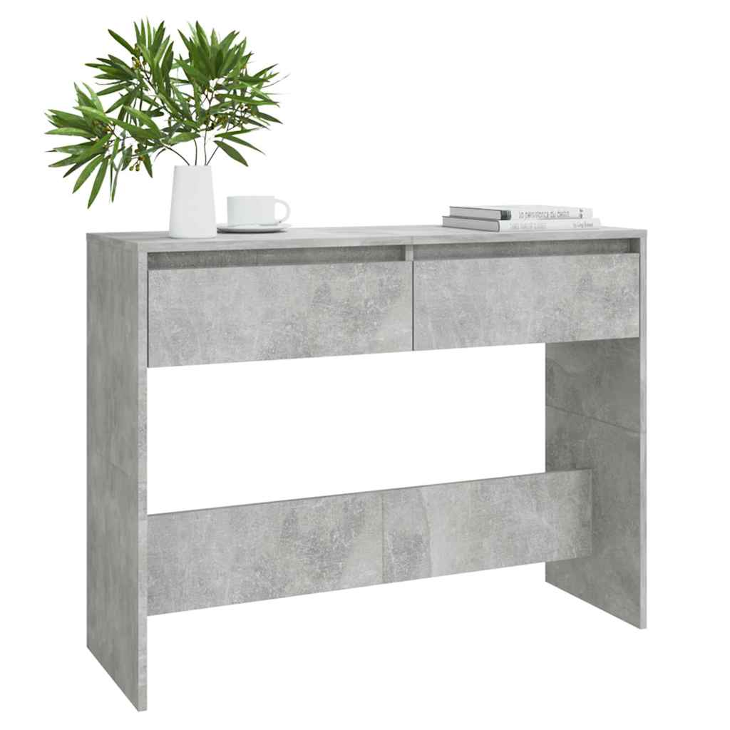 vidaXL Console Table | Concrete grey | Engineered wood | 100 cm | Console Table 3