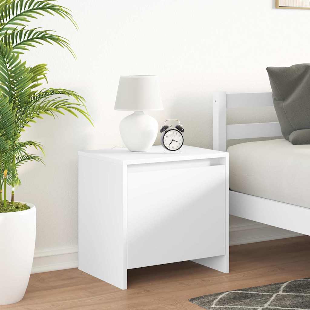 Bedside Cabinet 45x34x44,5 cm Engineered Wood White