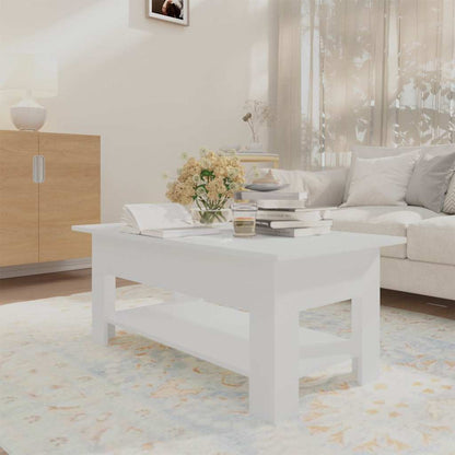 810253 vidaXL Coffee Table White 102x55x42 cm Engineered Wood 3