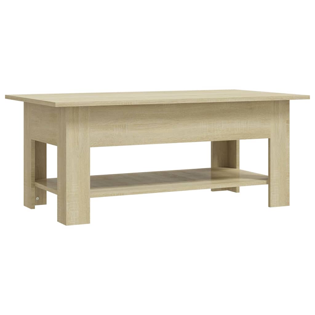 vidaXL Coffee Table Sonoma Oak 102x55x42 cm Engineered Wood 2