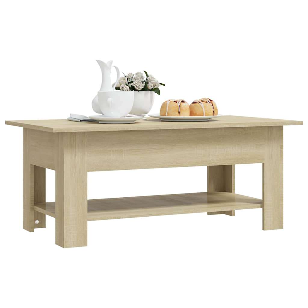 vidaXL Coffee Table Sonoma Oak 102x55x42 cm Engineered Wood 6