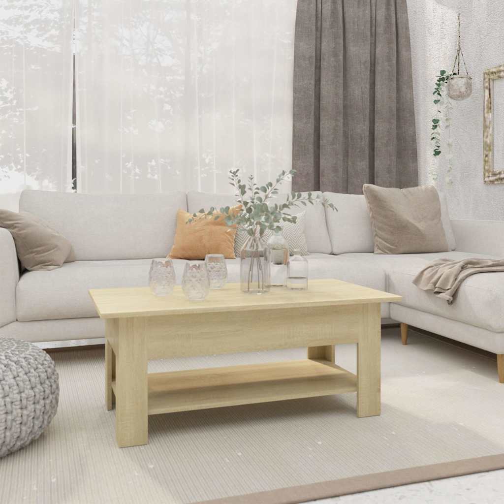 vidaXL Coffee Table Sonoma Oak 102x55x42 cm Engineered Wood 1