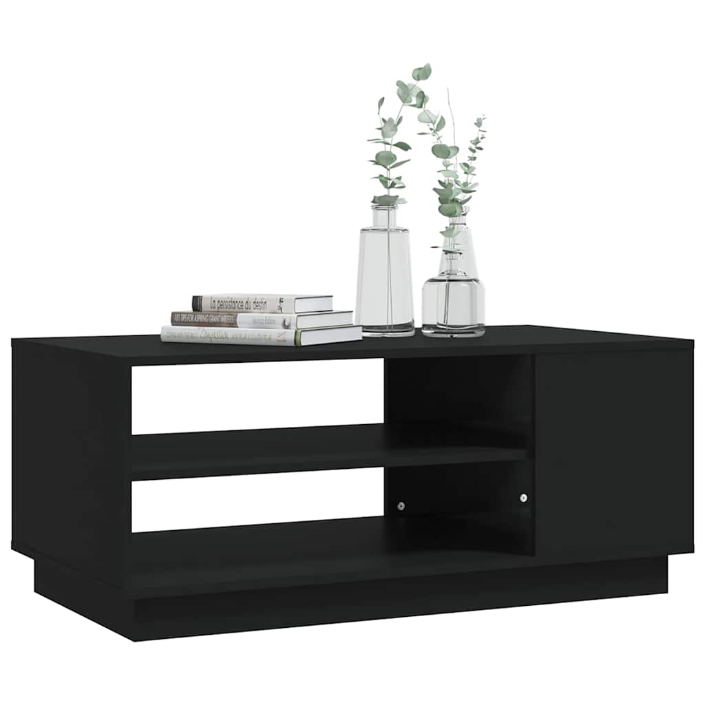 vidaXL Coffee Table Black 102x55x43 cm Engineered Wood 6