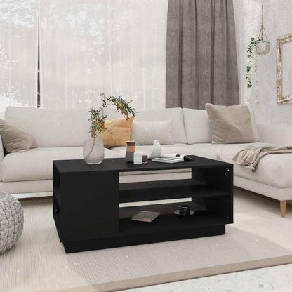 vidaXL Coffee Table Black 102x55x43 cm Engineered Wood 1