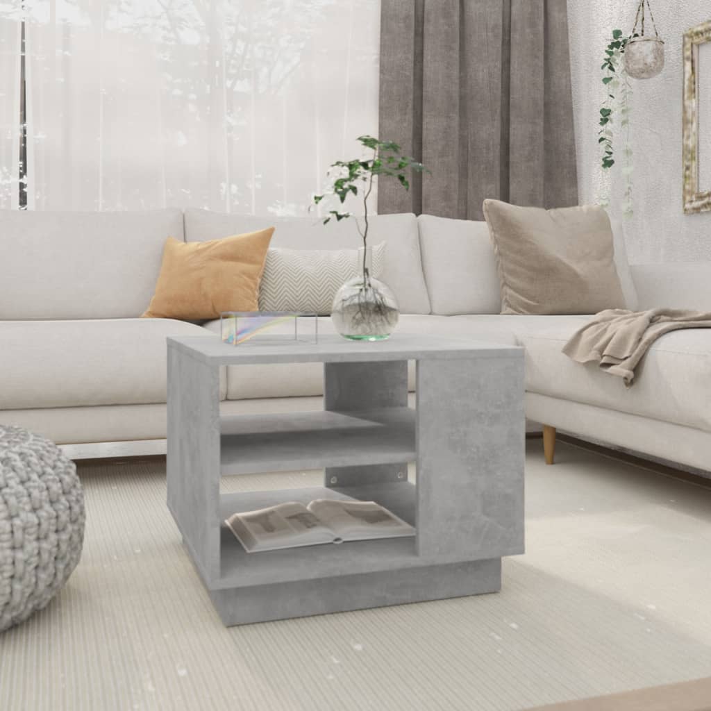 vidaXL Coffee Table Concrete Grey 55x55x43 cm Engineered Wood 1