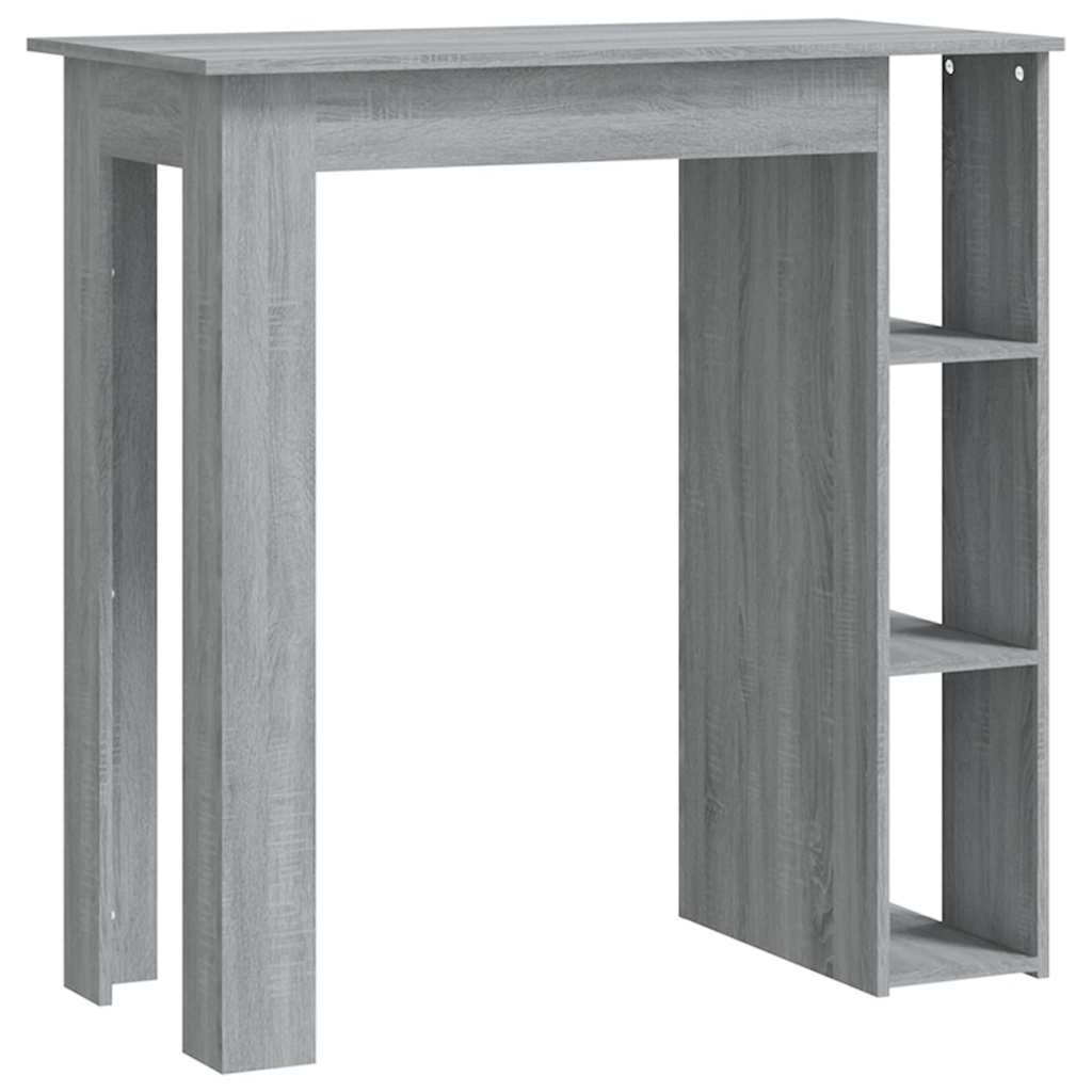 Bar Table with Shelf 102x50x103,5 cm Engineered Wood Grey sonoma