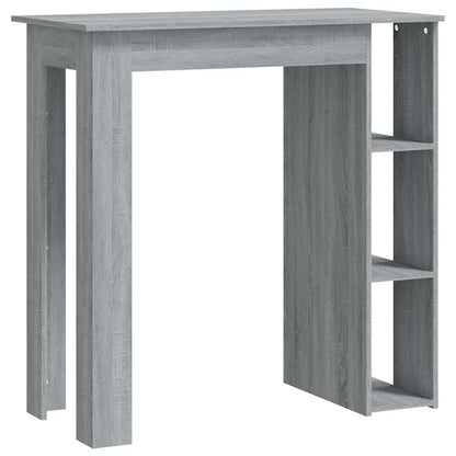 Bar Table with Shelf 102x50x103,5 cm Engineered Wood Grey sonoma