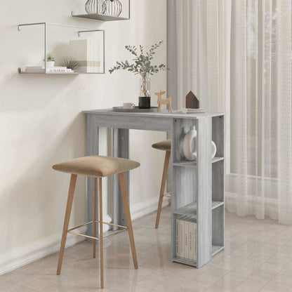 Bar Table with Shelf 102x50x103,5 cm Engineered Wood Grey sonoma