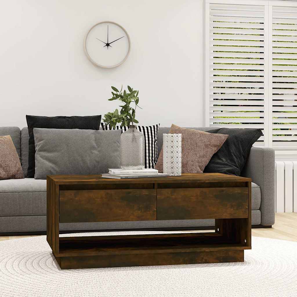 vidaXL Coffee Table | Smoked Oak | Engineered wood | Medium | Coffee Table 1