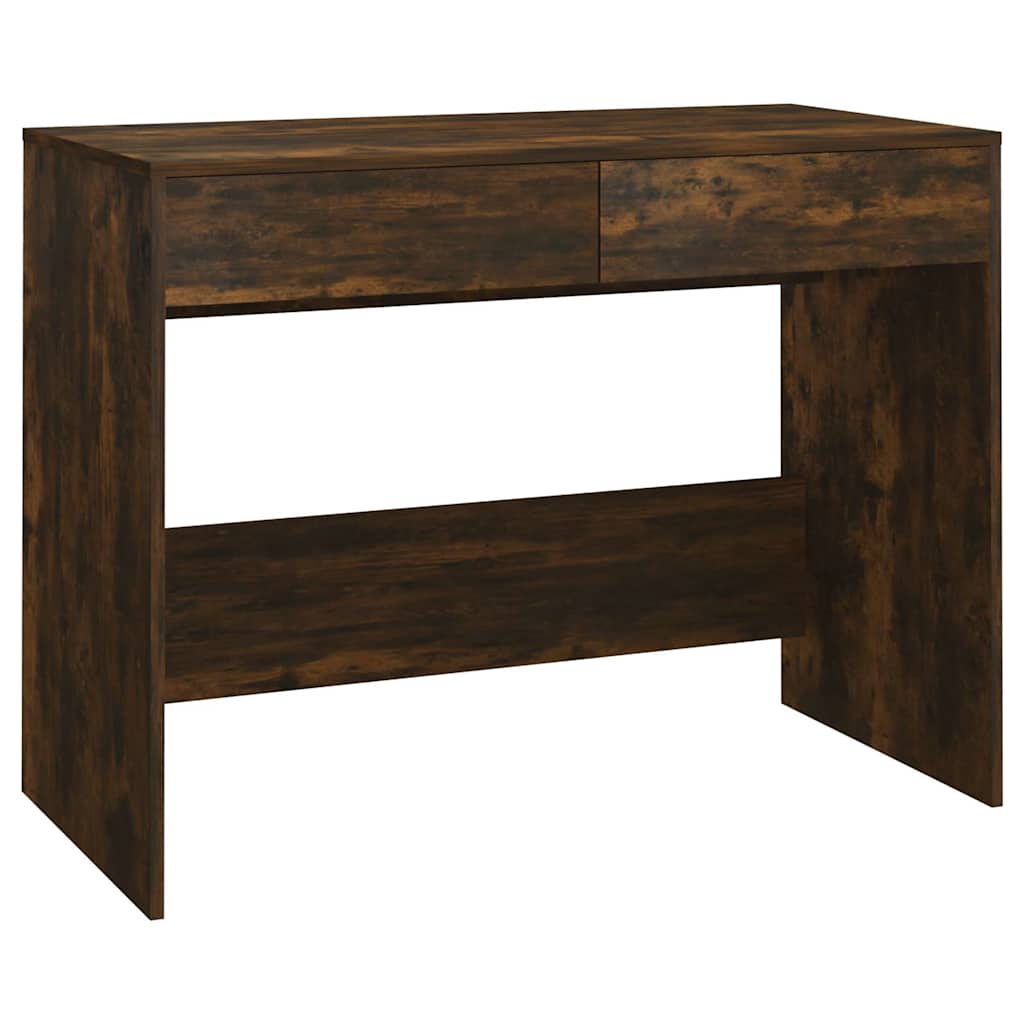 vidaXL Desk | Smoked Oak | Engineered Wood | Medium | Desk | Rectangular 2