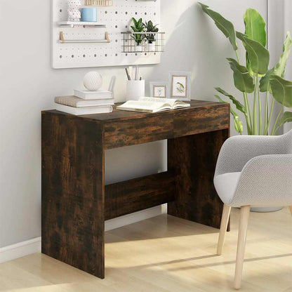 vidaXL Desk | Smoked Oak | Engineered Wood | Medium | Desk | Rectangular 3