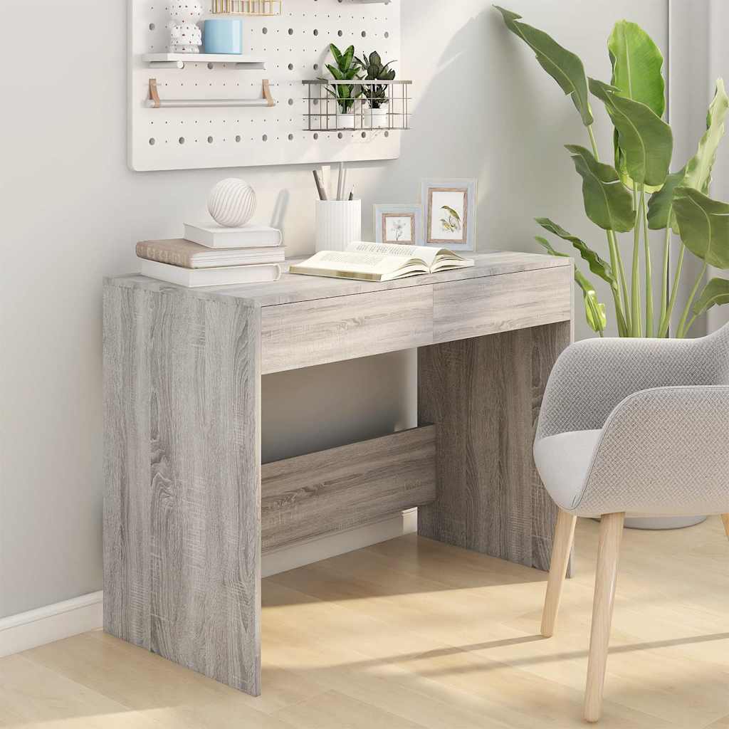 vidaXL Desk | Grey Sonoma | Engineered Wood | Medium | Desk | Rectangular 3