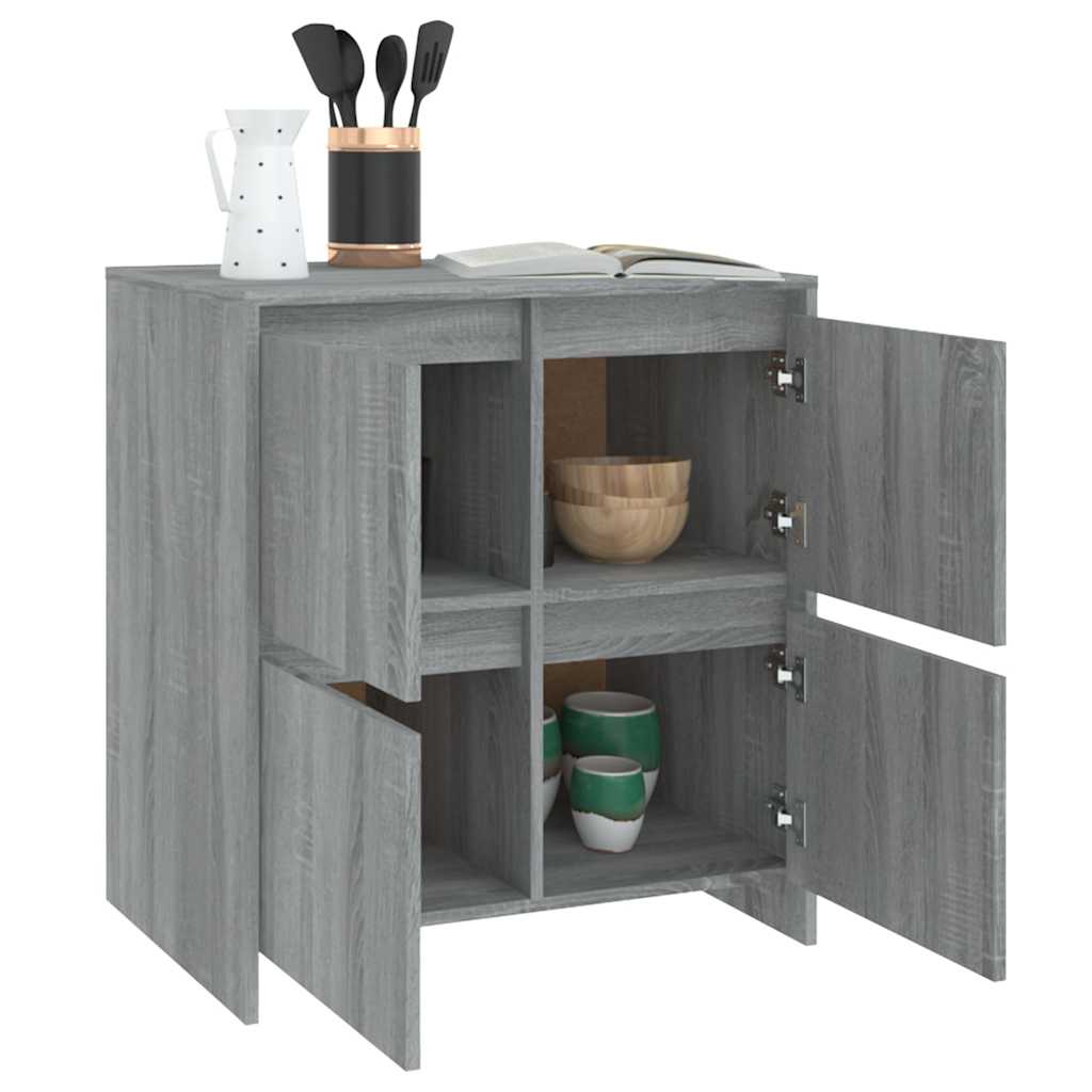 vidaXL Sideboard Grey Sonoma 70x41x75 cm Engineered Wood 6
