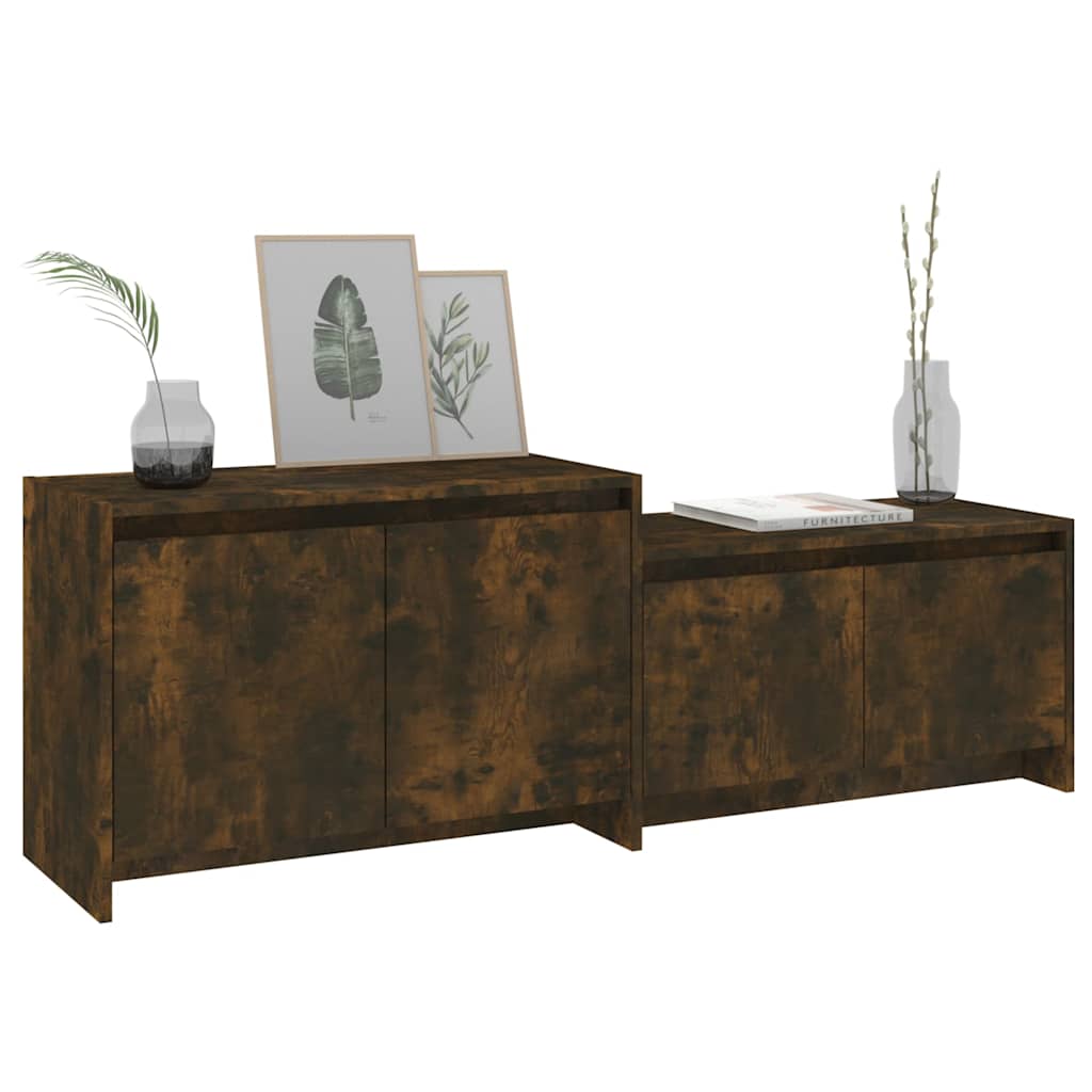 vidaXL Tv Cabinet | Smoked Oak | Engineered Wood | Medium |  Modular 4