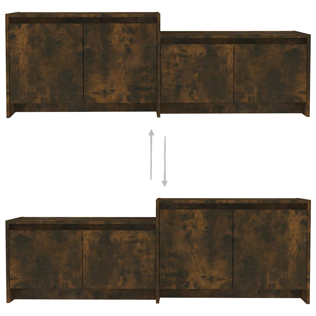 vidaXL Tv Cabinet | Smoked Oak | Engineered Wood | Medium |  Modular 5